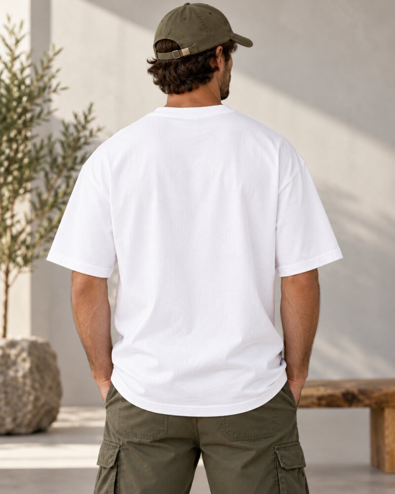 Mountain Compass White Oversized T-Shirt - Haubett India product image