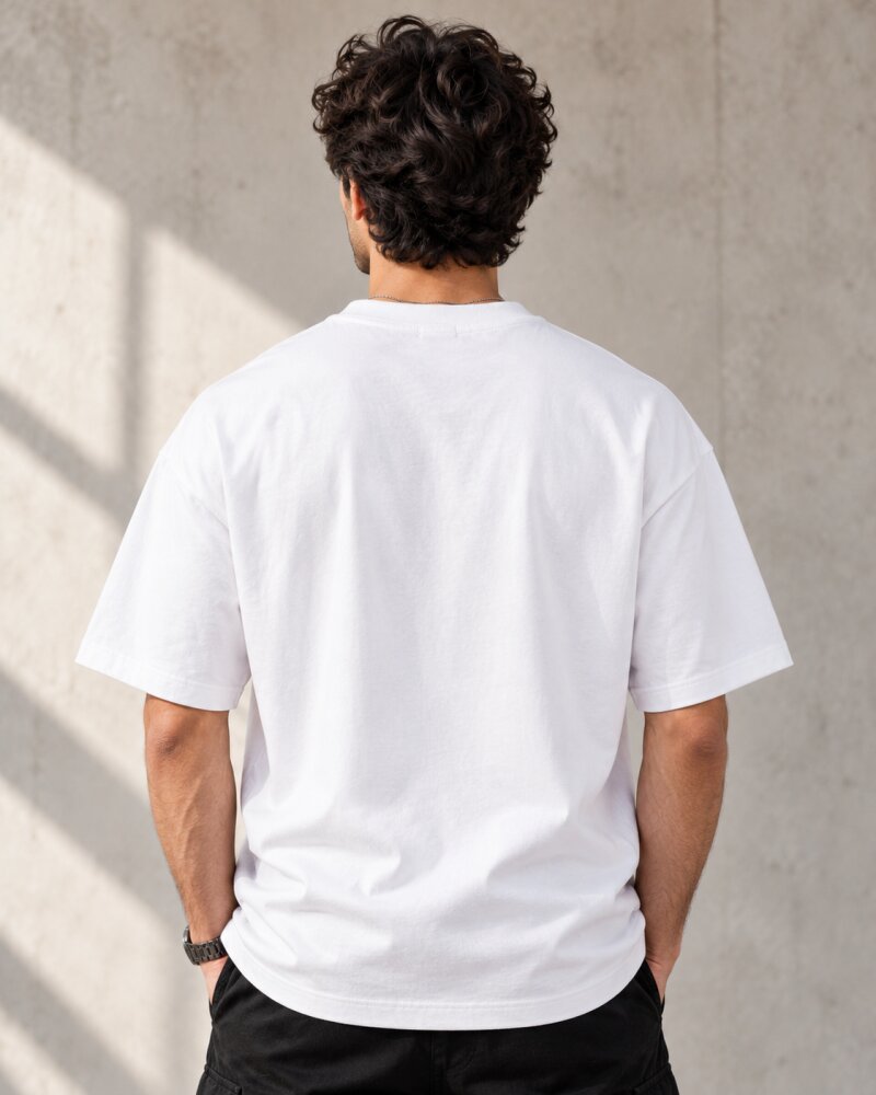 Silent Move White Oversized T-Shirt - Haubett India product image