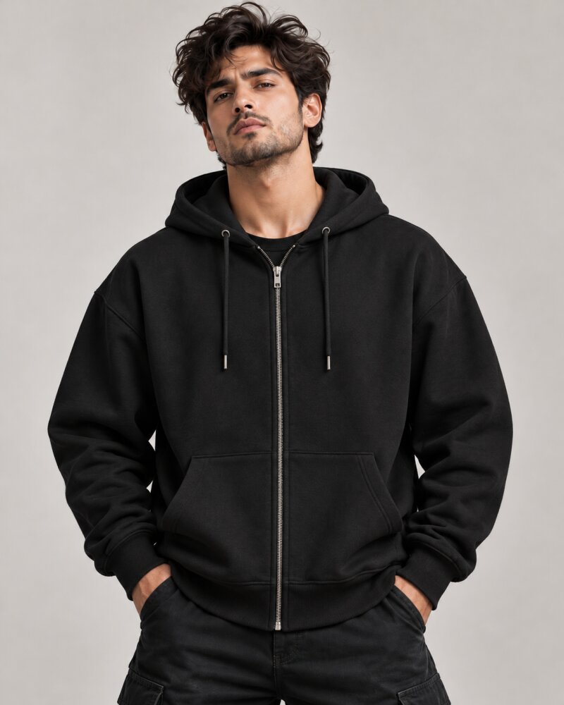 Silent Move Black Regular Fit Biowash T-Shirt - Haubett India product image