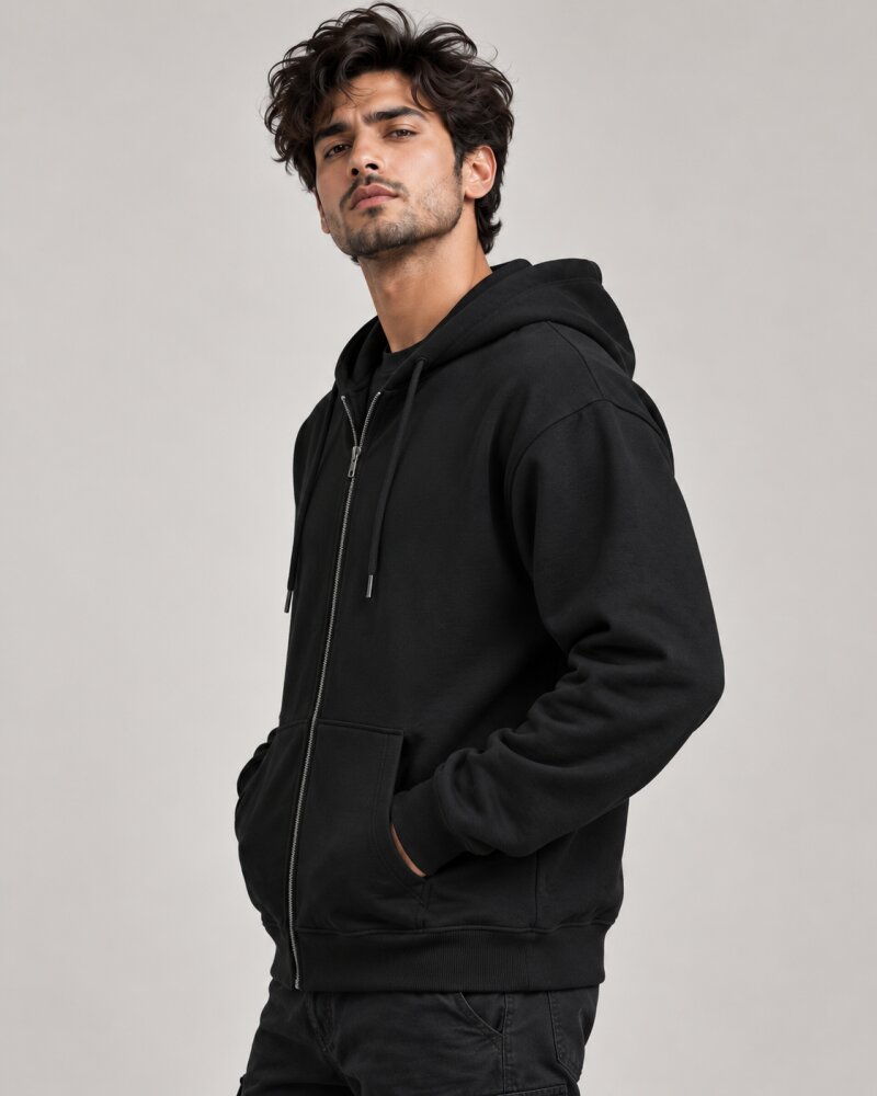 Silent Move Black Regular Fit Biowash T-Shirt - Haubett India product image