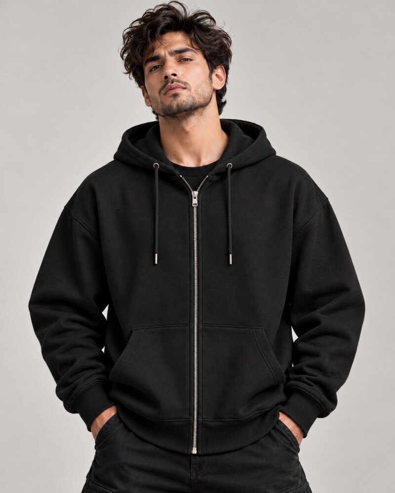 Silent Move Black Regular Fit Biowash T-Shirt - Haubett India product image