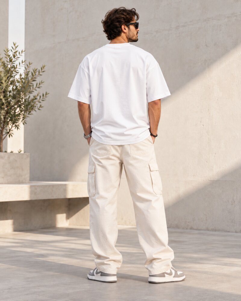 Offline Luxury White Oversized T-Shirt - Haubett India product image