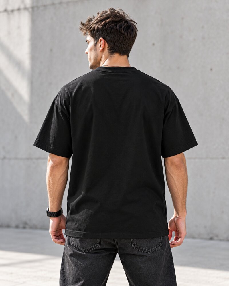 Dont Worry Black Oversized T-Shirt - Haubett India product image