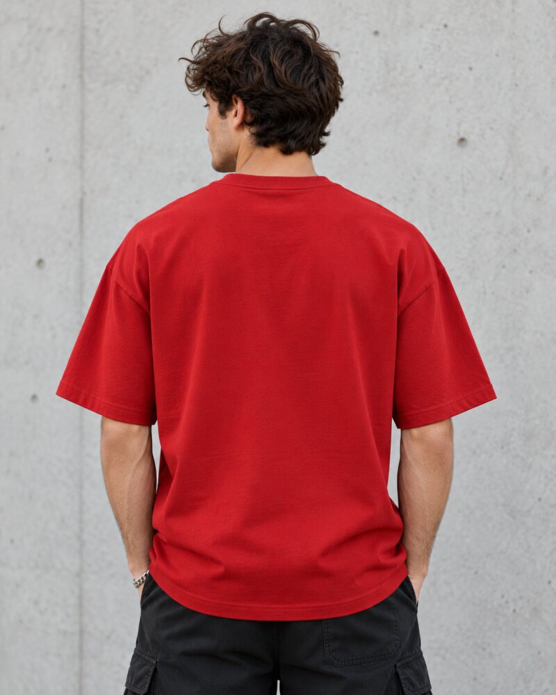 I May Be Wrong Red Oversized T-Shirt - Haubett India product image