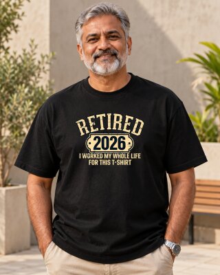 Retired Black Oversized T-Shirt - Haubett India product image