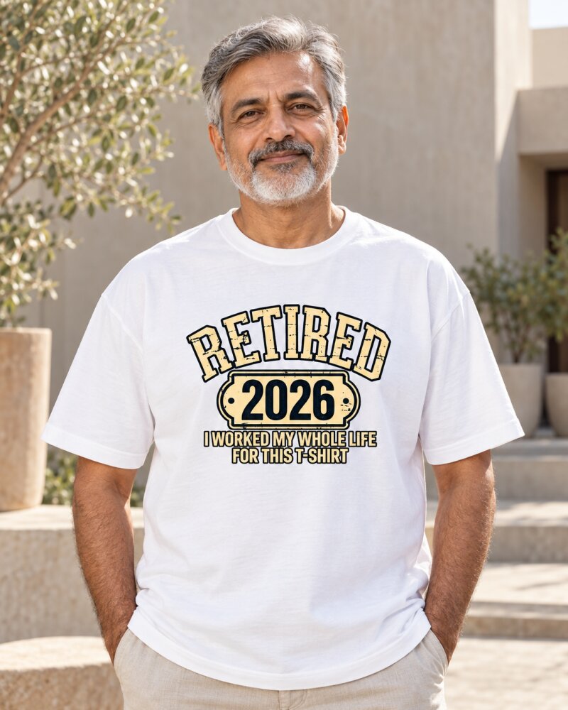 Retired White Oversized T-Shirt - Haubett India product image