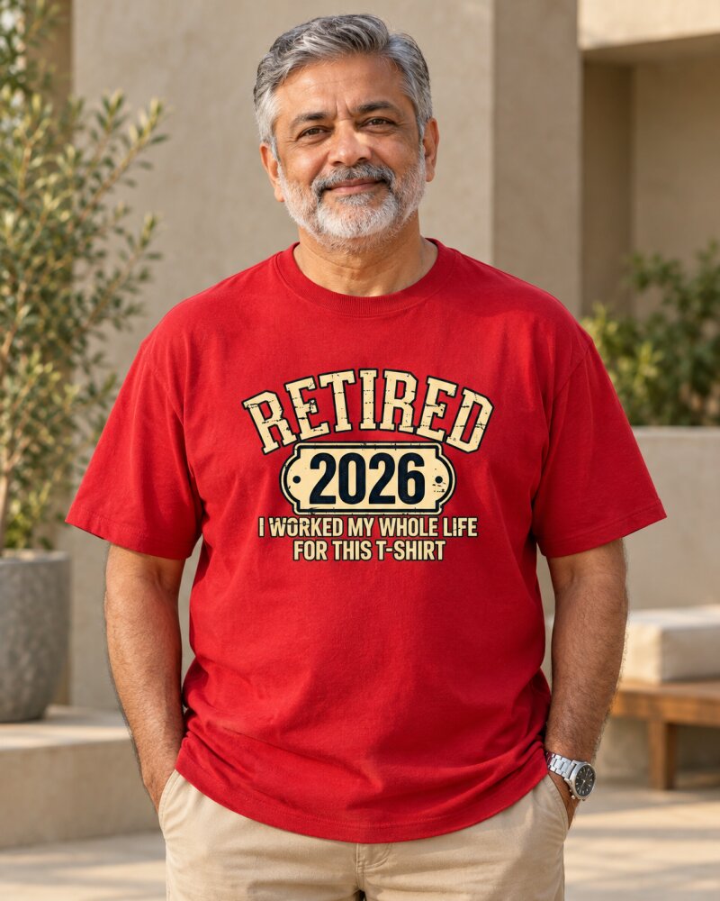 Retired Red Oversized T-Shirt - Haubett India product image