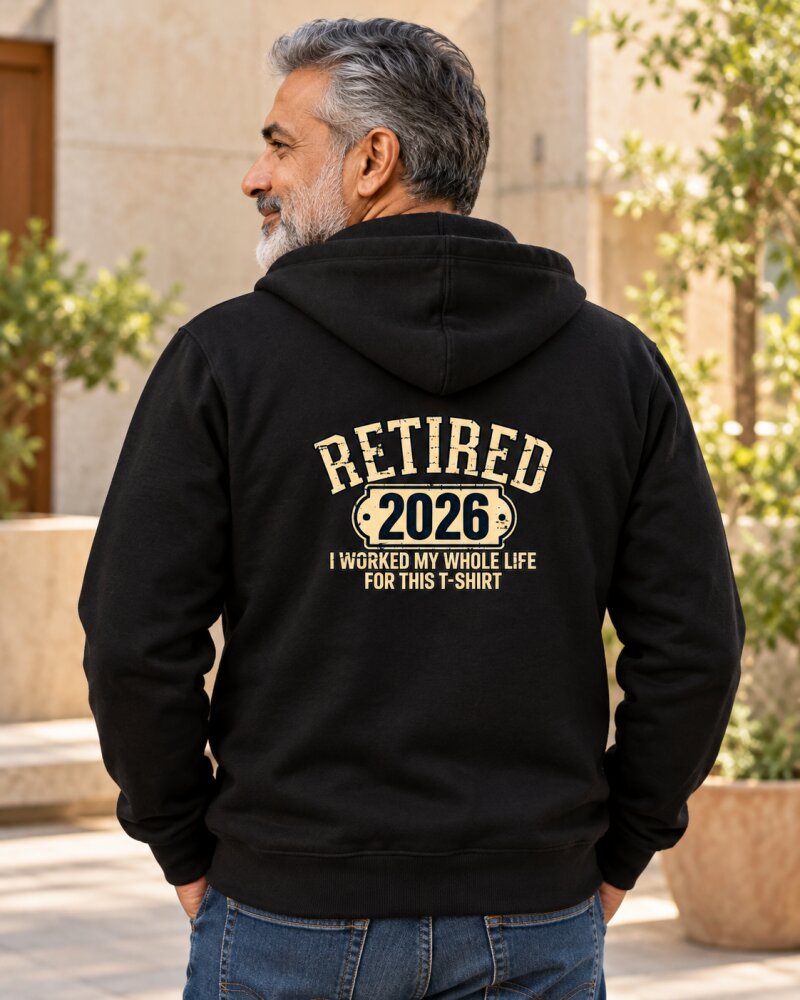 Retired Black Zipper Hoodie - Haubett India product image