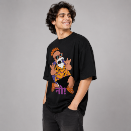 Funky Old Master Oversized Graphic T-Shirt – front view