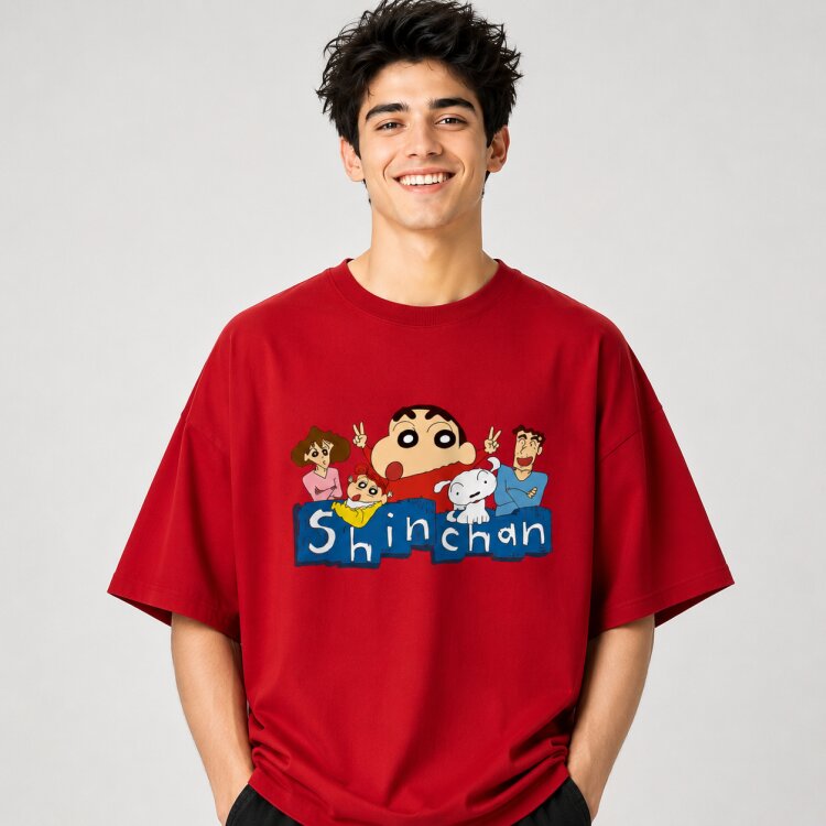 Shinchan Oversized Graphic T-Shirt – Unisex – alternate view 3