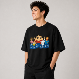 Shinchan Oversized Graphic T-Shirt – Unisex – front view