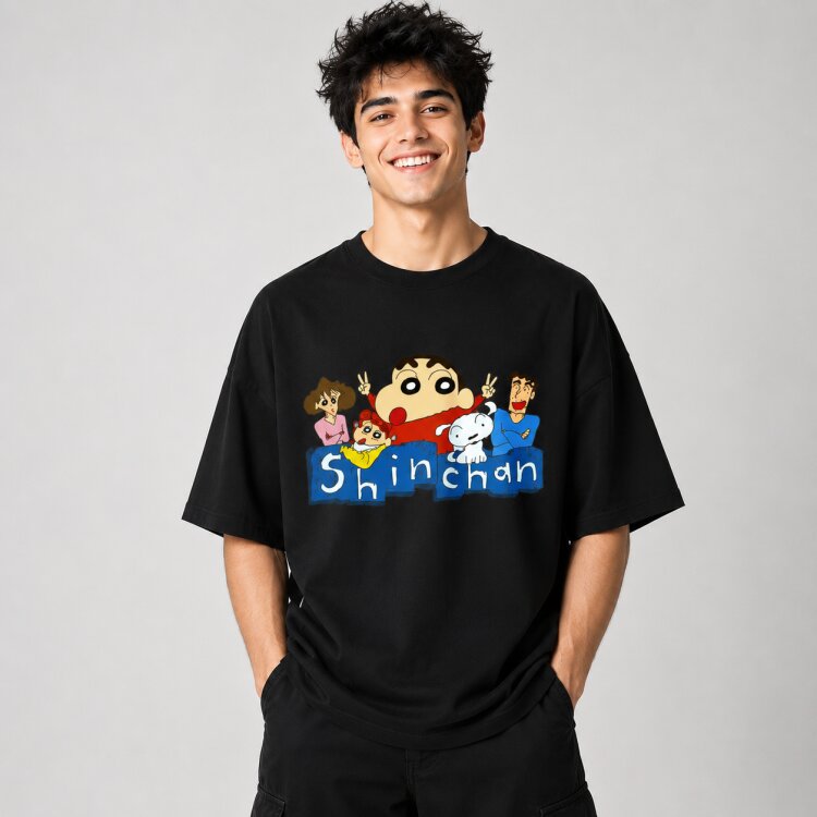 Shinchan Oversized Graphic T-Shirt – Unisex – alternate view 4