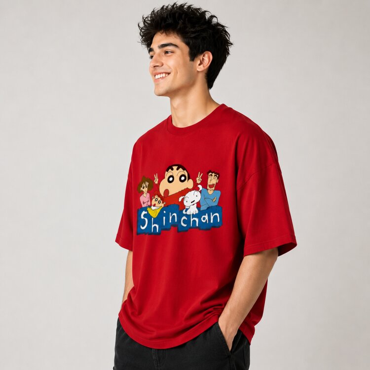 Shinchan Oversized Graphic T-Shirt – Unisex – front view