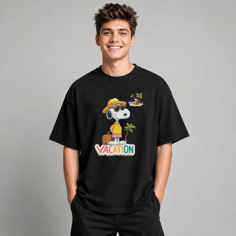 Snoopy Vacation Oversized Graphic T-Shirt for Men – alternate view 2