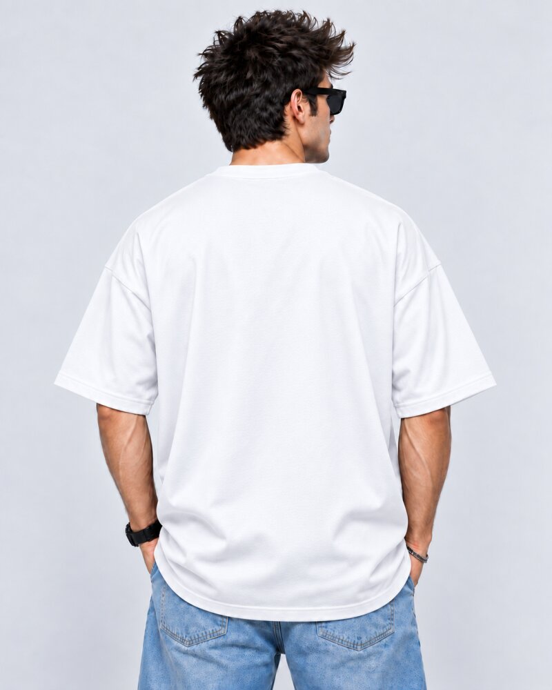 Science Solve Everything White oversized T-shirt - Haubett India product image