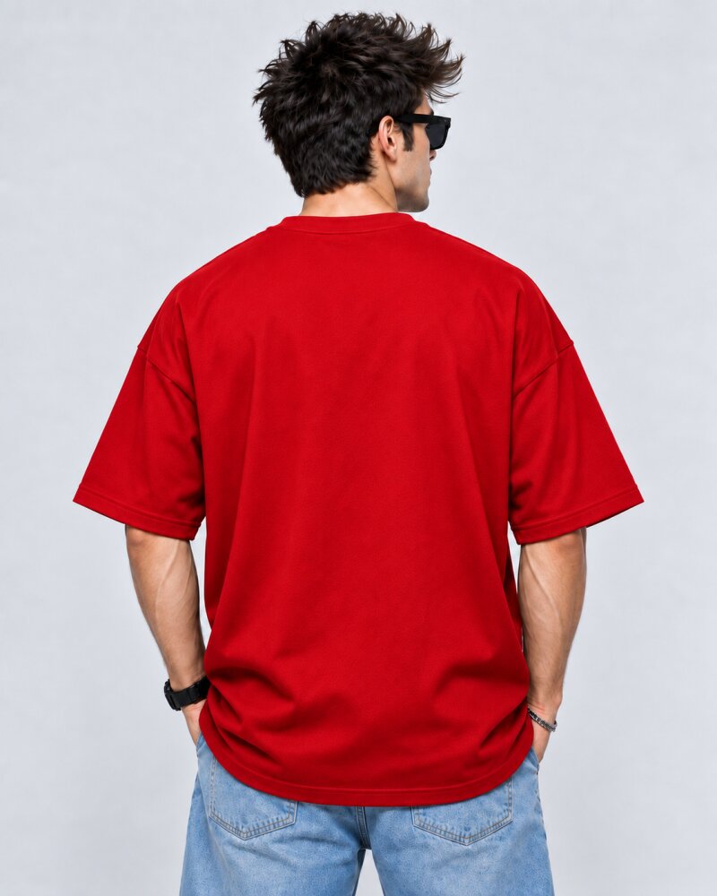 Science Solve Everything Red oversized T-shirt - Haubett India product image
