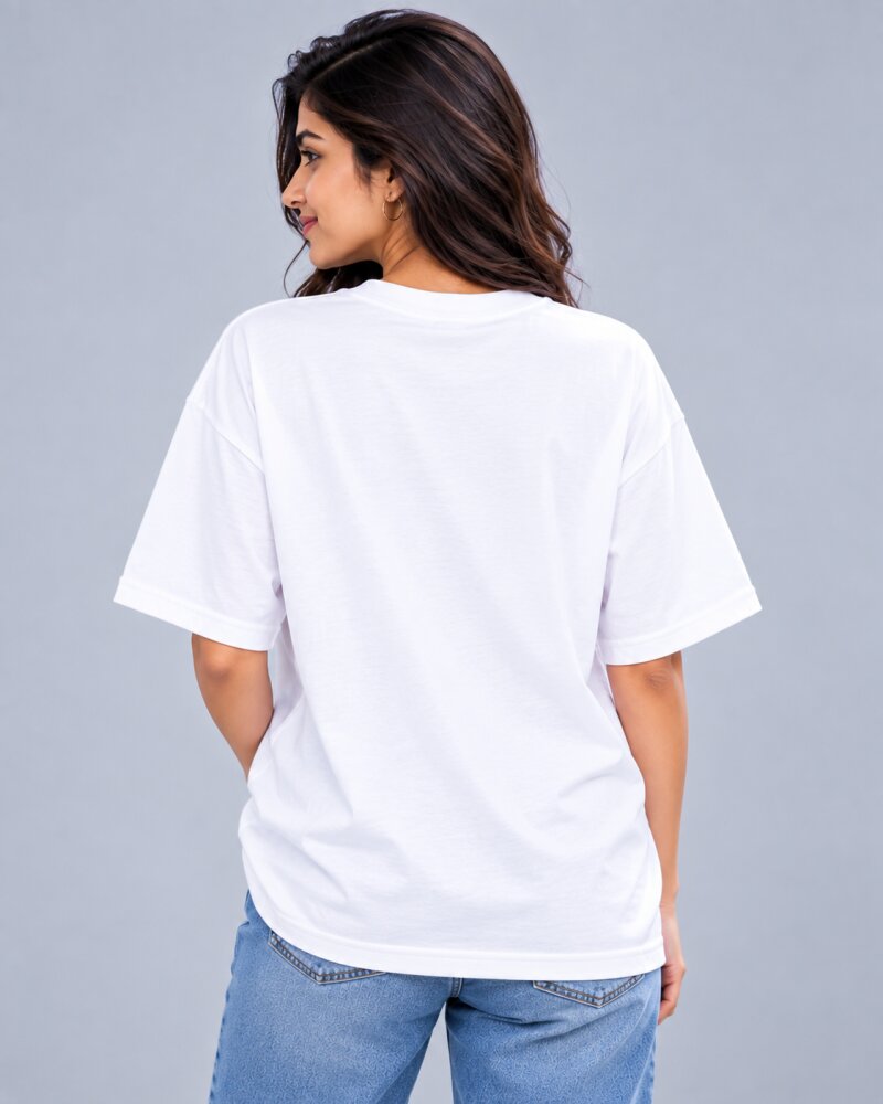Sleep is Myth White oversized T-shirt - Haubett India product image