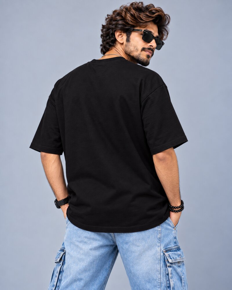 Bollywood Movie Black oversized T-shirt - Haubett India product image