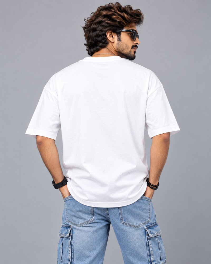 Bollywood Movie White oversized T-shirt - Haubett India product image