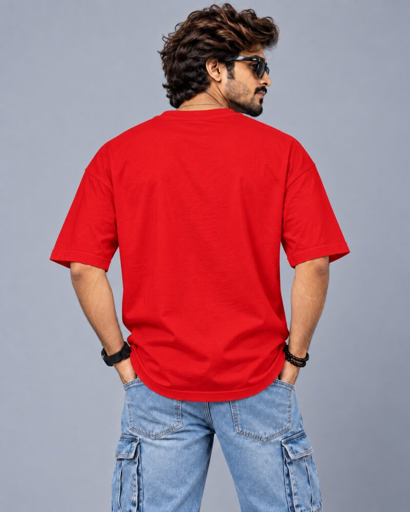 Bollywood Movie Red oversized T-shirt - Haubett India product image