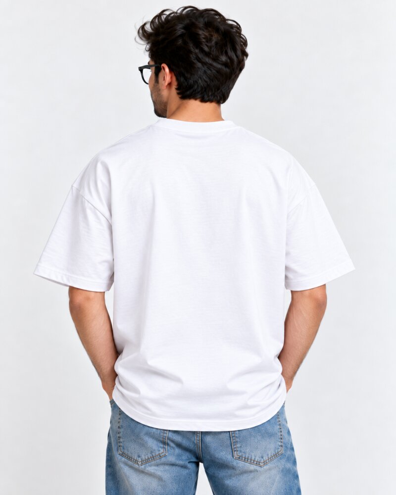 No Idea Bro White Oversized T-Shirt - Haubett India product image