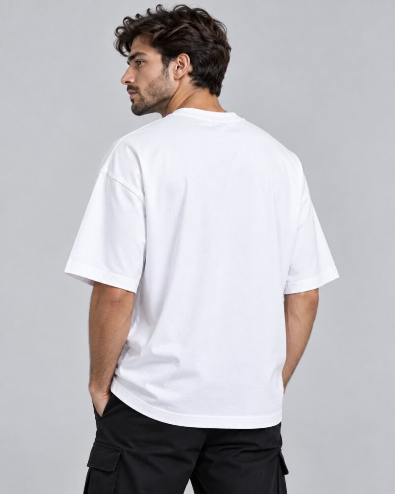 Nomad Society White Oversized T-Shirt - Haubett India product image