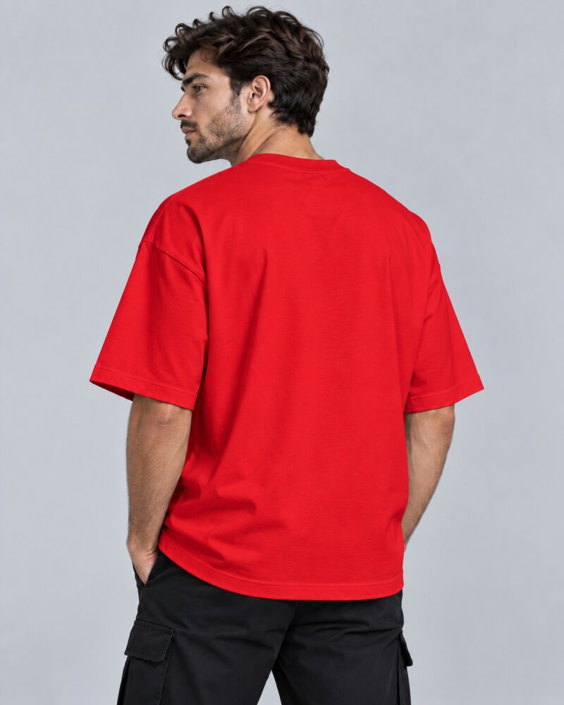 Nomad Society Red Oversized T-Shirt - Haubett India product image