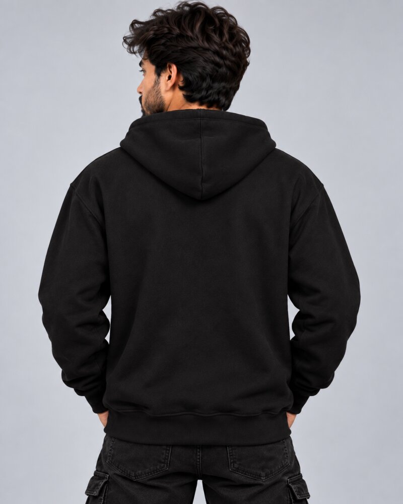 Nomad Society Black Zipper Hoodie - Haubett India product image