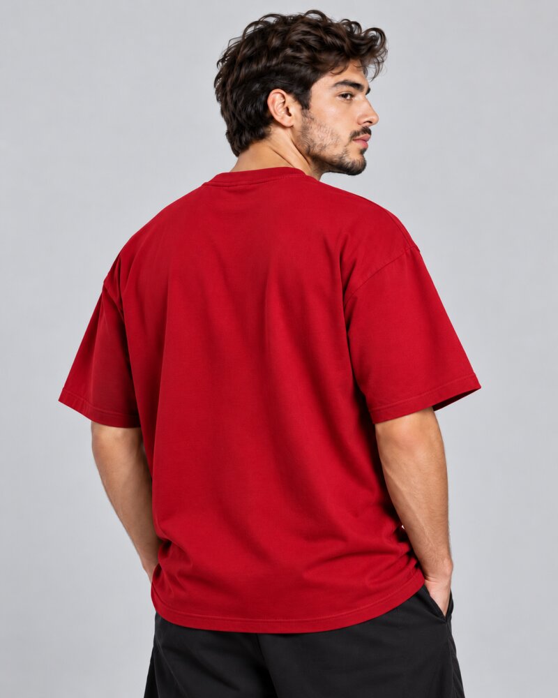 Need A Nap Red Oversized T-Shirt - Haubett India product image