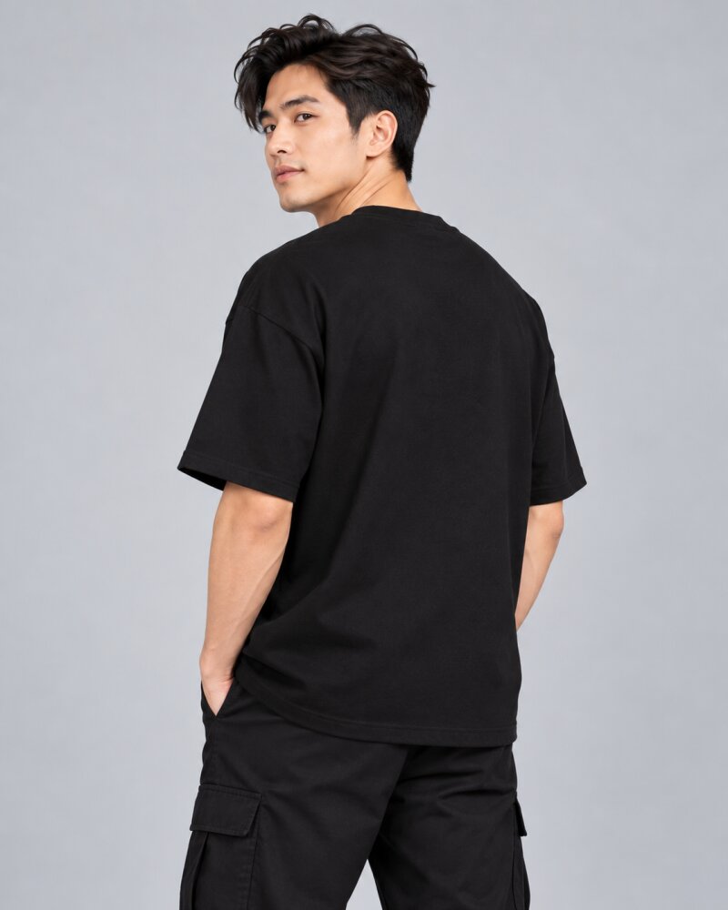 Just Deploy It Black Oversized T-Shirt - Haubett India product image