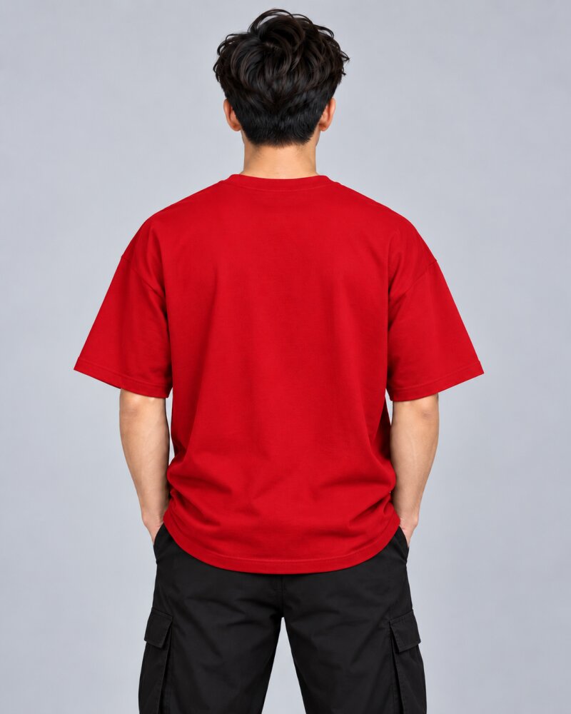 Just Deploy It Red Oversized T-Shirt - Haubett India product image