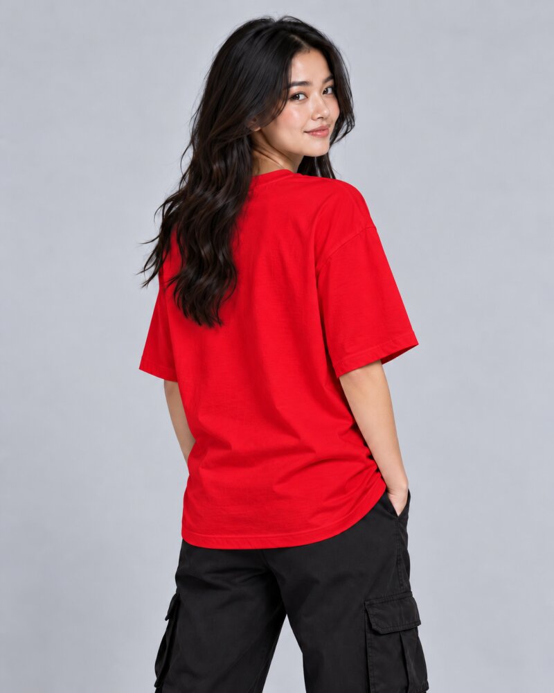 Just Deploy It Red Oversized T-Shirt - Haubett India product image