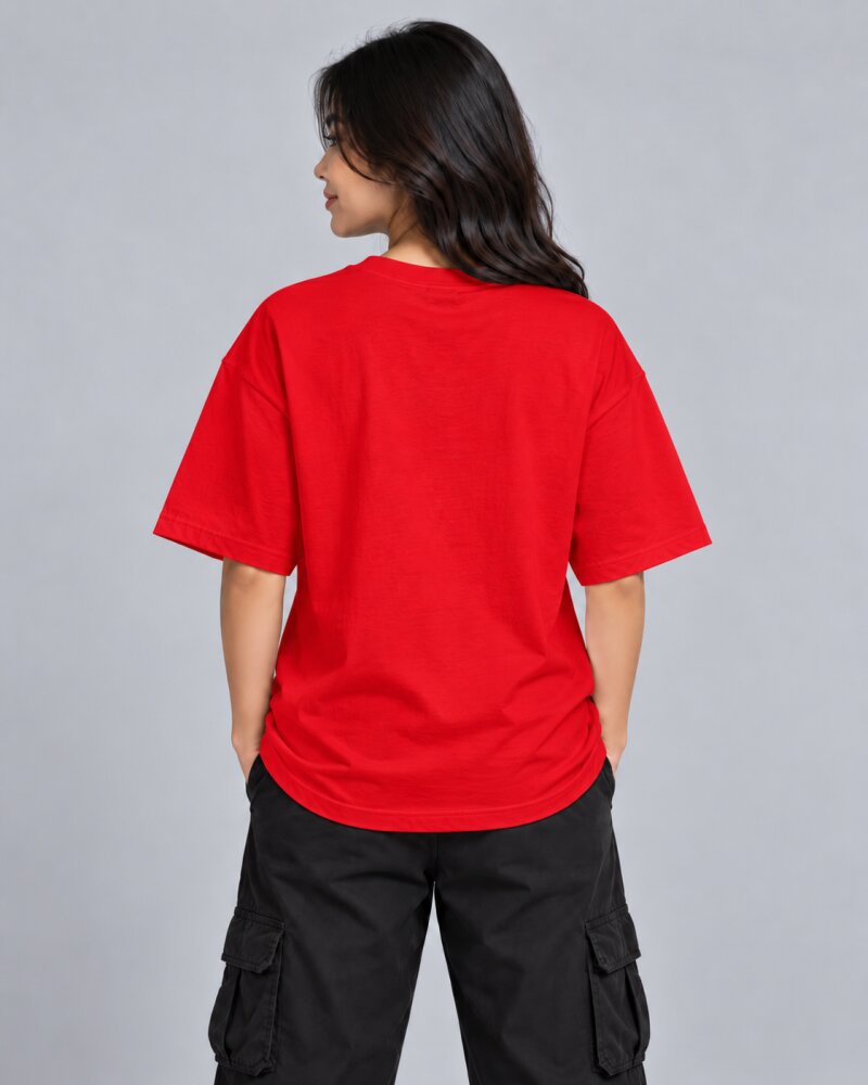 Just Deploy It Red Oversized T-Shirt - Haubett India product image