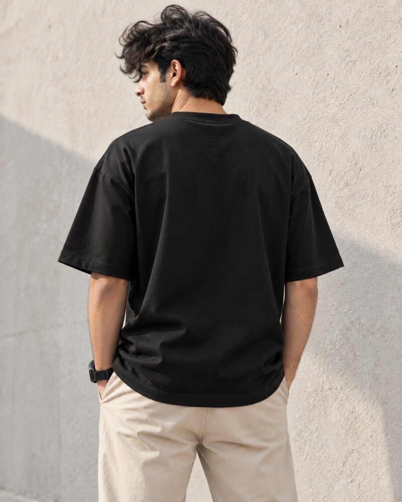 Urban Speed Black Oversized T-Shirt - Haubett India product image