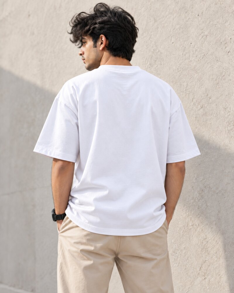Urban Speed White Oversized T-Shirt - Haubett India product image