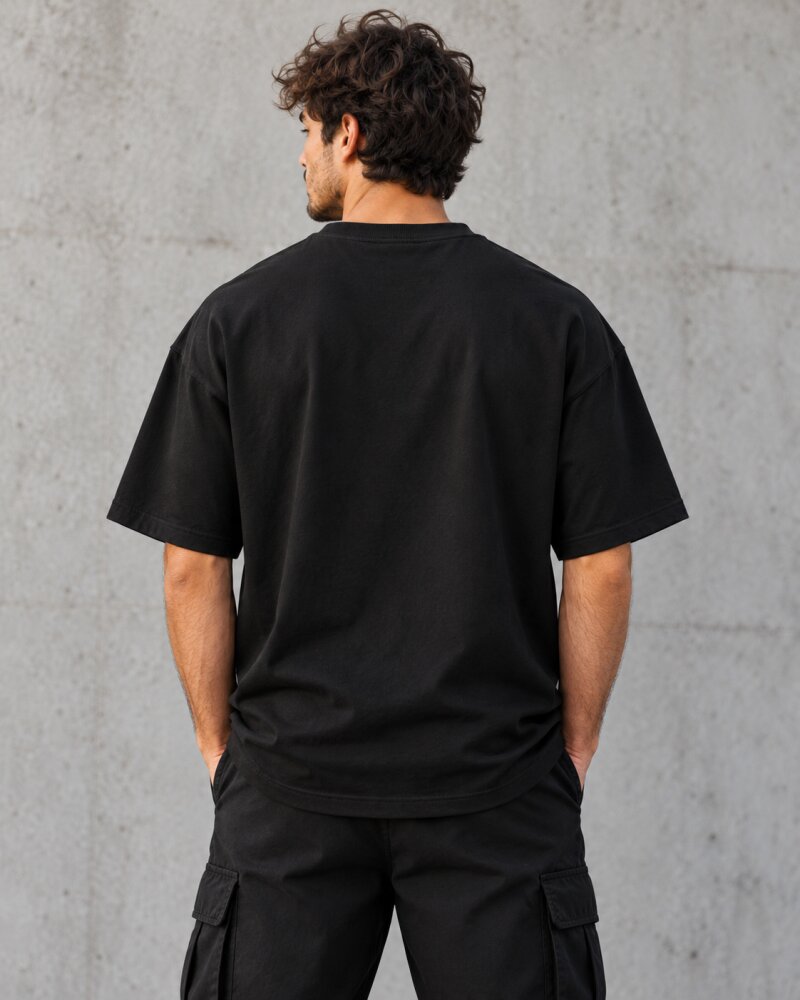 Discipline Creates Freedom Black Oversized T-Shirt - Haubett India product image