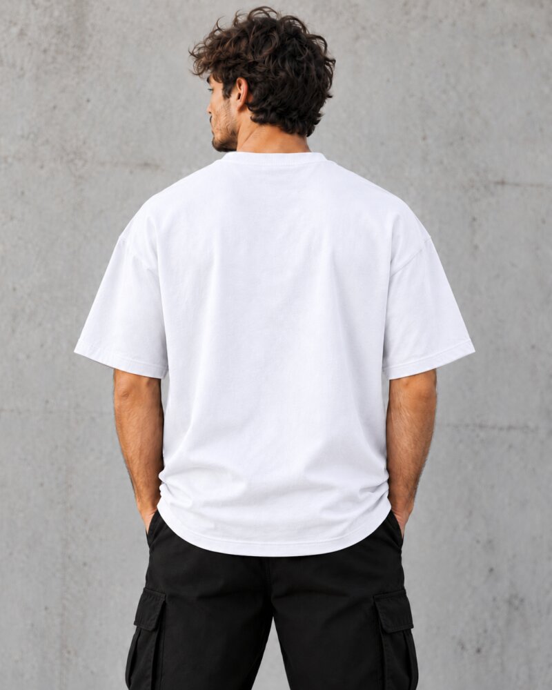 Discipline Creates Freedom White Oversized T-Shirt - Haubett India product image