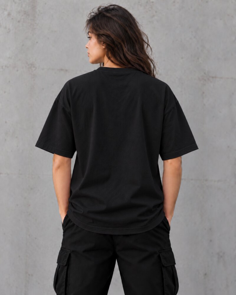 Discipline Creates Freedom Black Oversized T-Shirt - Haubett India product image