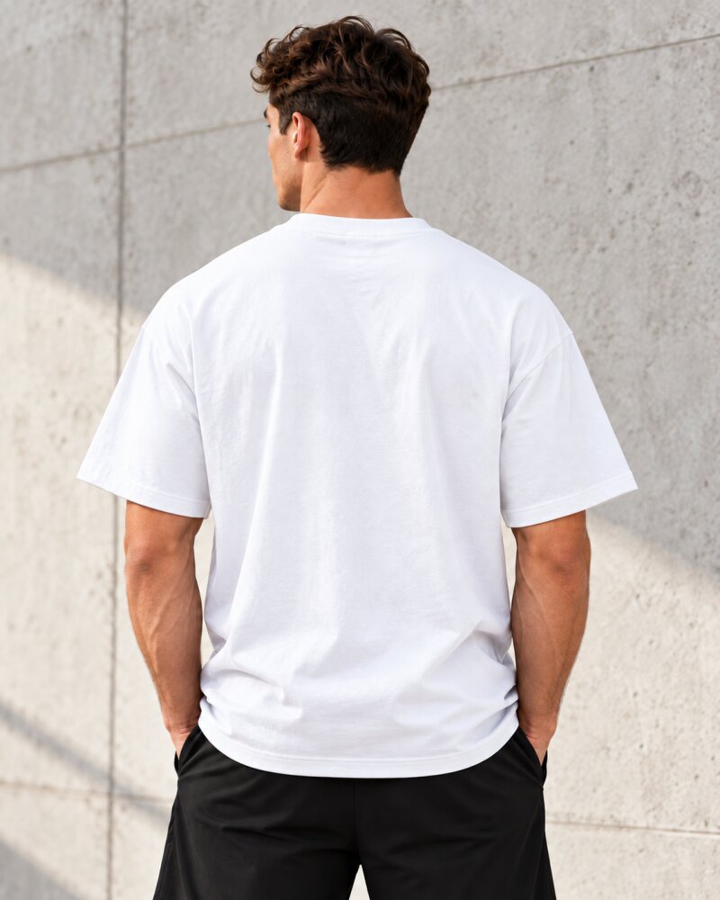 Start Now White Oversized T-Shirt - Haubett India product image