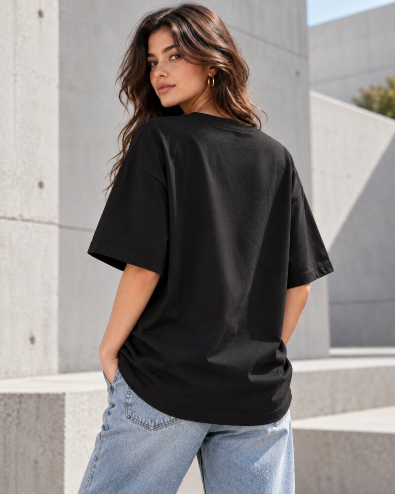 Good Vibe Only Black Oversized T-Shirt - Haubett India product image
