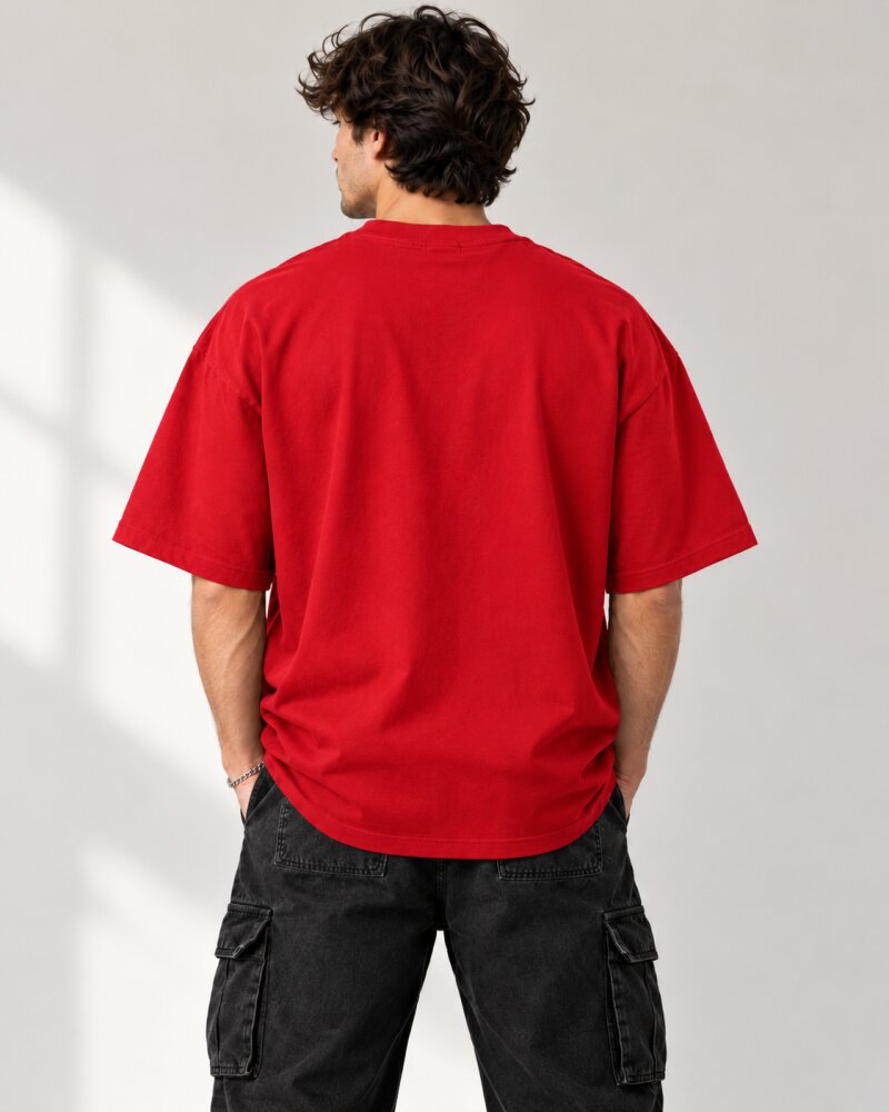 Oh Wow Red Oversized T-Shirt - Haubett India product image