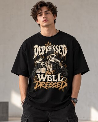 Well Dressed Black Oversized T-Shirt - Haubett India product image