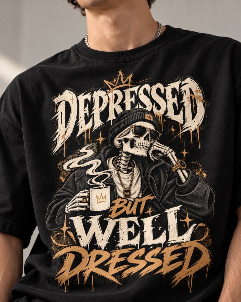Well Dressed Black Oversized T-Shirt - Haubett India product image