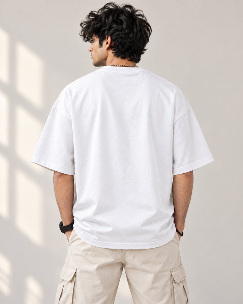 Dimag Khali White Oversized T-Shirt - Haubett India product image