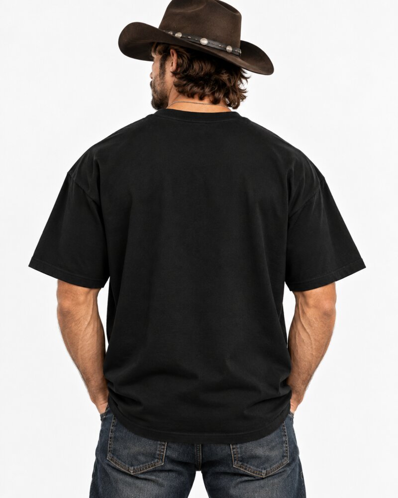 Run With Shadows Black Oversized T-Shirt - Haubett India product image