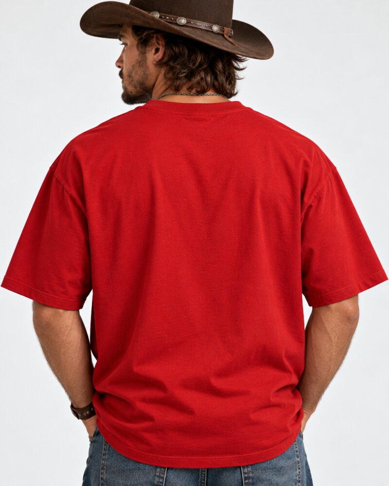Run With Shadows Red Oversized T-Shirt - Haubett India product image