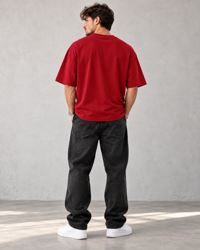 True North Red Oversized T-Shirt - Haubett India product image