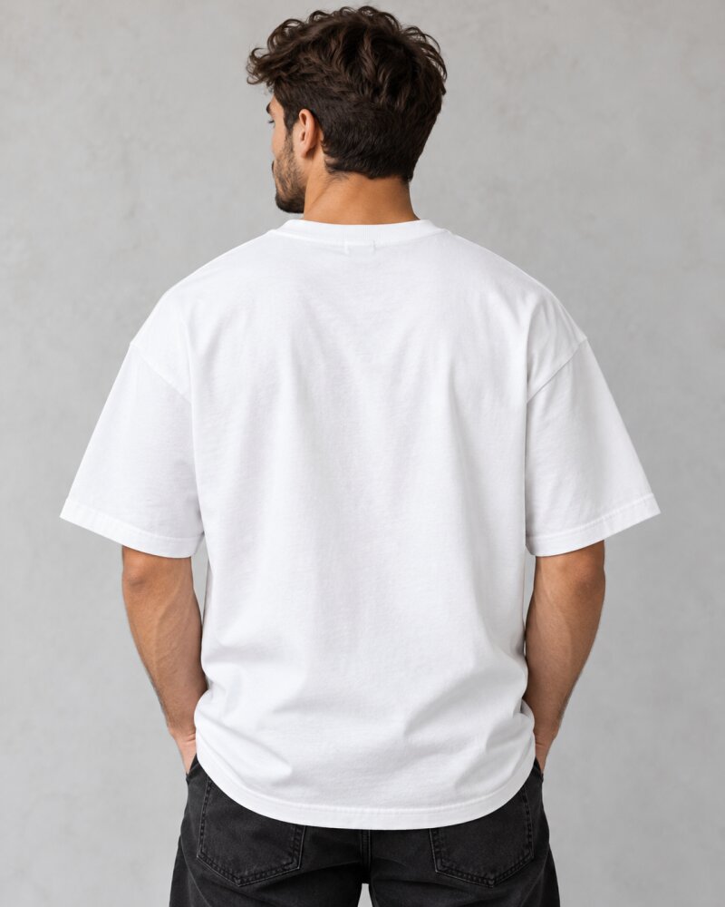 Move Clean White Oversized T-Shirt - Haubett India product image