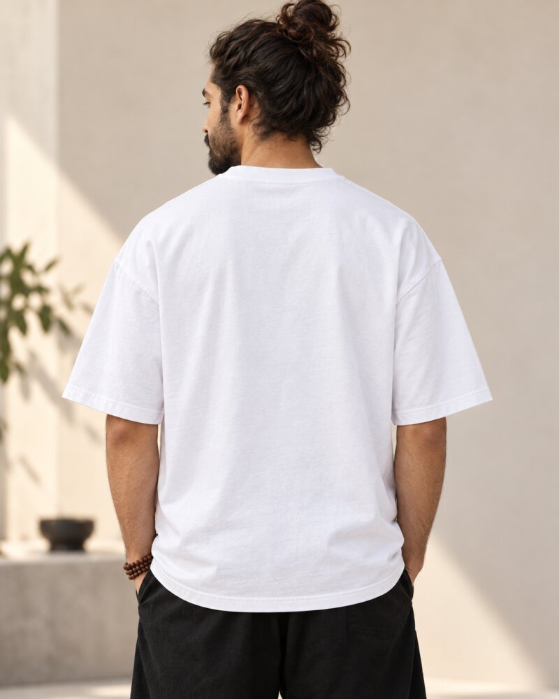 Chai Code Conquer White Oversized T-Shirt - Haubett India product image