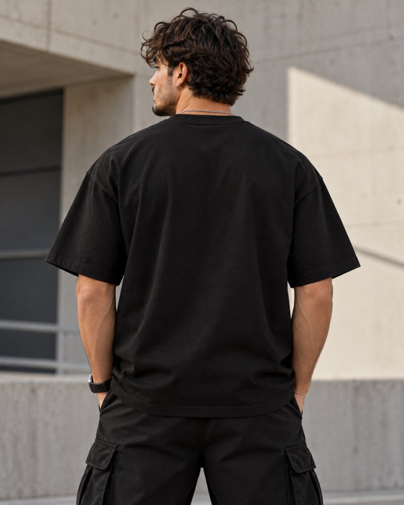 Apex Instinct Tiger Black Oversized T-Shirt - Haubett India product image